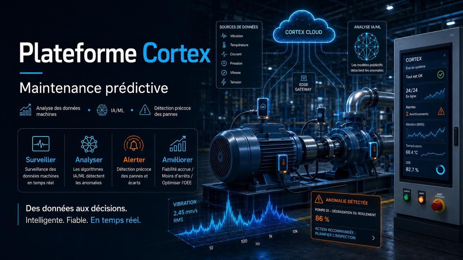 Plataforma Cortex para mantenimiento predictivo y análisis de datos industriales